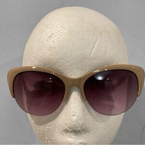 Nine West Tan and Purple Cat-Eye Sunglasses with Gradient Lenses